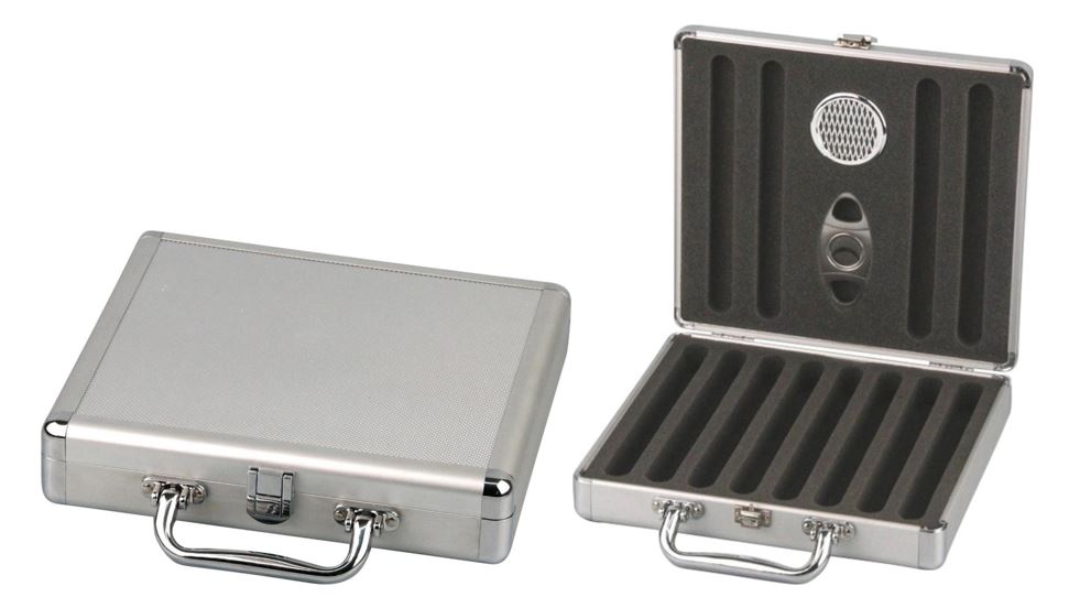 Aluminum cigar travel humidor