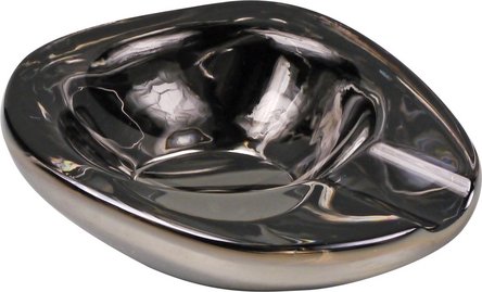 Crystal Charcoal Oval Ashtray