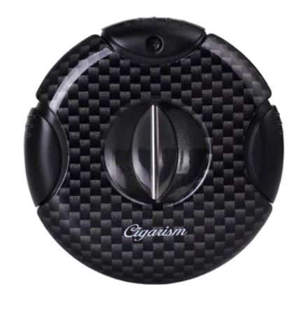 CIGARISM ROUND V-CUT CIGAR CUTTER - BLACK