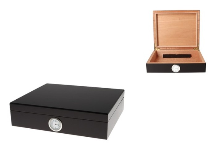 20 Capacity Black Humidor